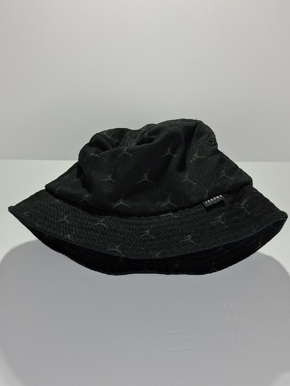 Boys Jordan Black Logo-Pattern Bucket Hat Size Youth
